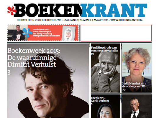 Nu verschenen: Boekenkrant editie 2 maart 2015 met Dimitri Verhulst, Gerdi Verbeet en Paul Biegel