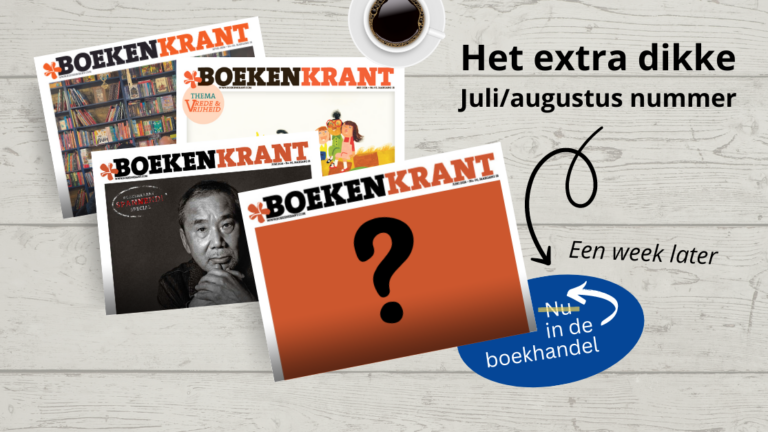 covers boekenkrant met tekst dat het een weekje later verschijnt